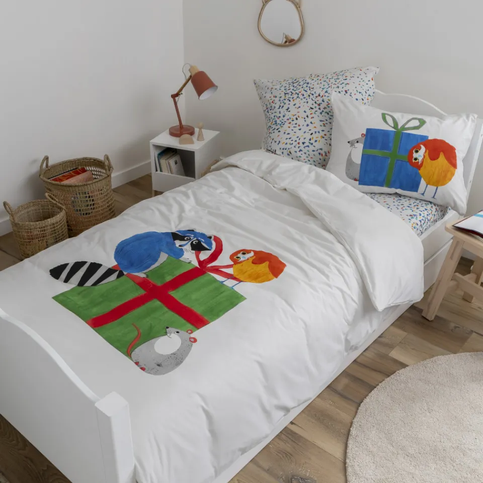 Carré Blanc Taie d'oreiller rectangulaire coton bio Tadam enfant|Enfant Linge De Litbio|Taies D'oreiller