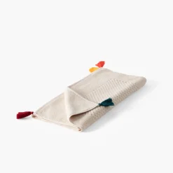 Carré Blanc Tapis de bain coton Eclats naturel| Tapis De Bain