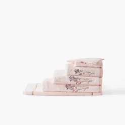 Carré Blanc Tapis de bain coton et viscose de bambou Aura nude|Femme Coffrets Cadeaux|Tapis De Bain