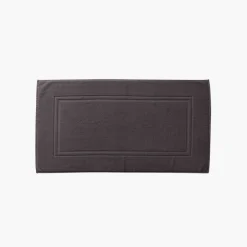 Carré Blanc Tapis de bain coton Lola II anthracite| Tapis De Bain