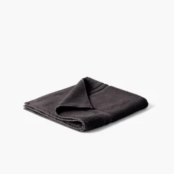 Carré Blanc Tapis de bain coton Lola II anthracite| Tapis De Bain