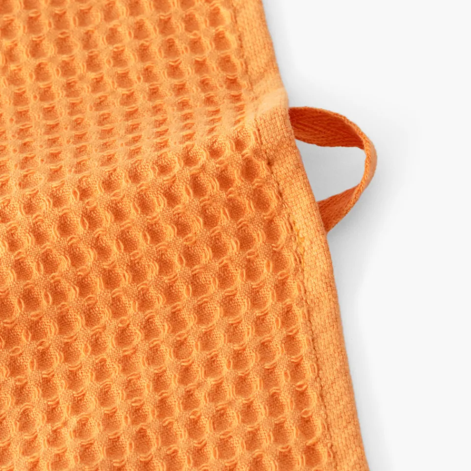 Carré Blanc Torchon coton nid d'abeille Joya orange| Torchons & Essuie-mains